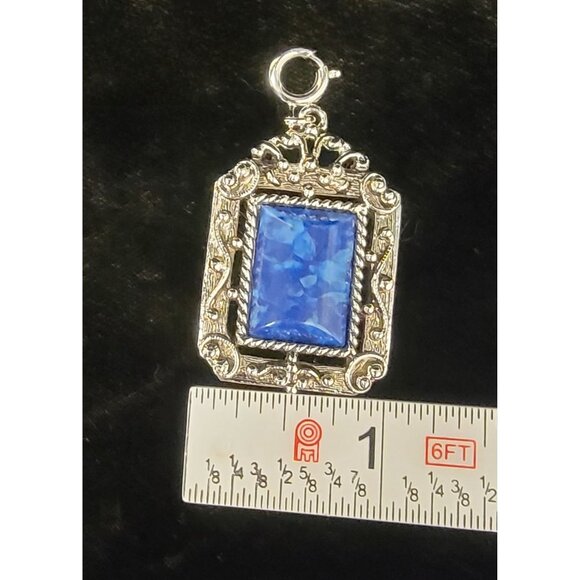 Vintage Sarah Coventry "Roman Holiday" Reversible Ornate Silver-Toned Pendant - Picture 3 of 11